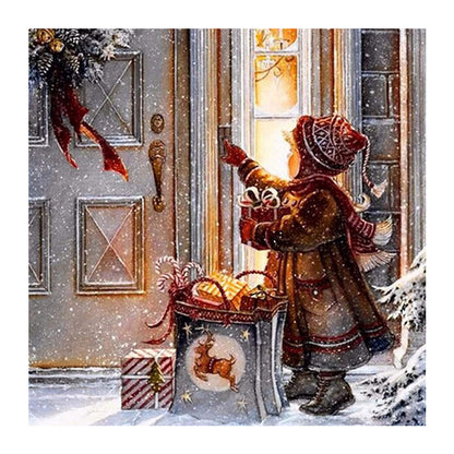 Child Giving Gift - Full Round Drill Diamond Painting 40*40CM