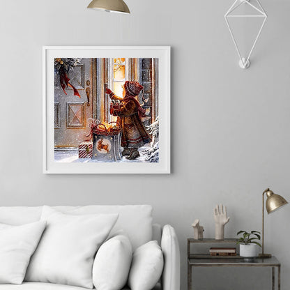 Child Giving Gift - Full Round Drill Diamond Painting 40*40CM