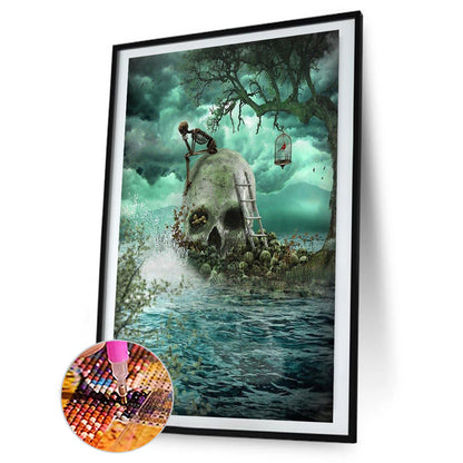 Skull - Full Round Drill Diamond Painting 50*70CM