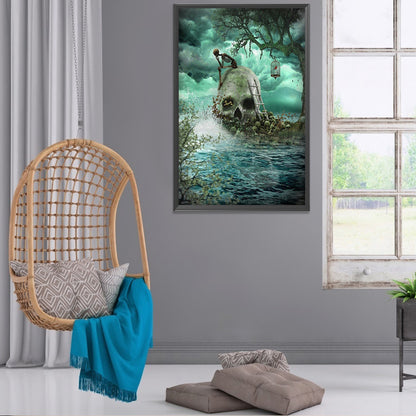 Skull - Full Round Drill Diamond Painting 50*70CM