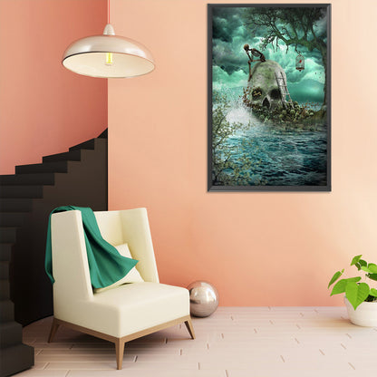Skull - Full Round Drill Diamond Painting 50*70CM