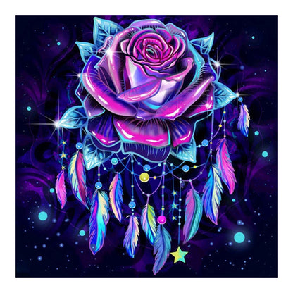 Purple Atmosphere Rose - Full Round Drill Diamond Painting 30*30CM