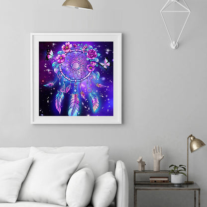 Purple Atmosphere Dream Catcher - Full Round Drill Diamond Painting 30*30CM