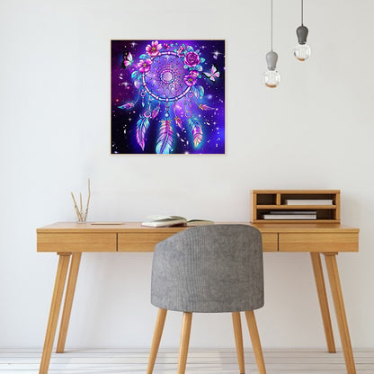 Purple Atmosphere Dream Catcher - Full Round Drill Diamond Painting 30*30CM