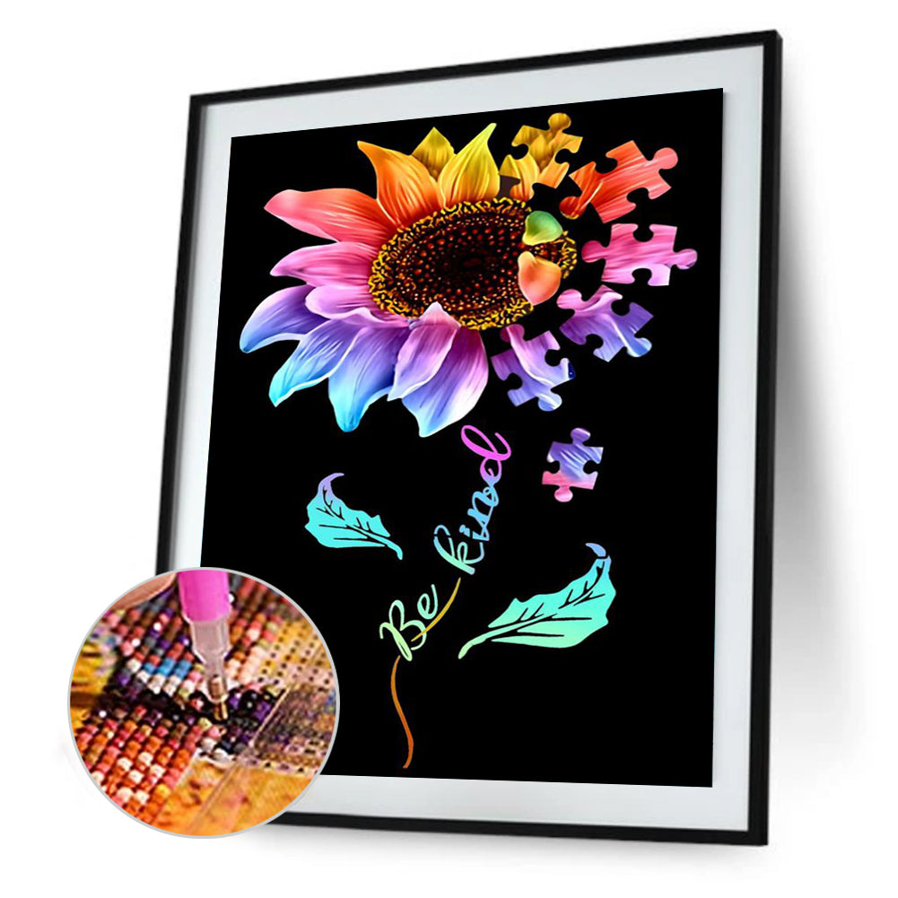 Colorful Flower Butterfly - Full Round Drill Diamond Painting 30*40CM