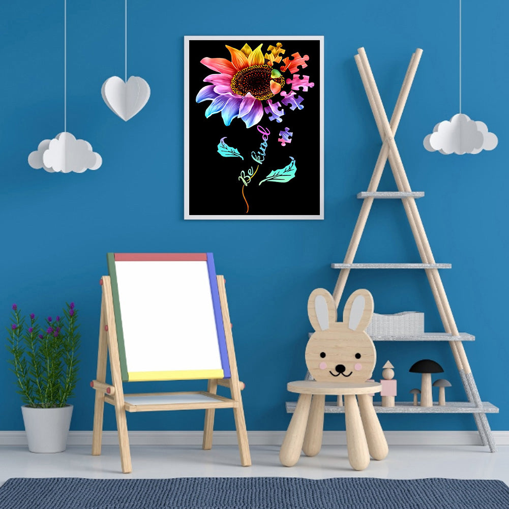 Colorful Flower Butterfly - Full Round Drill Diamond Painting 30*40CM