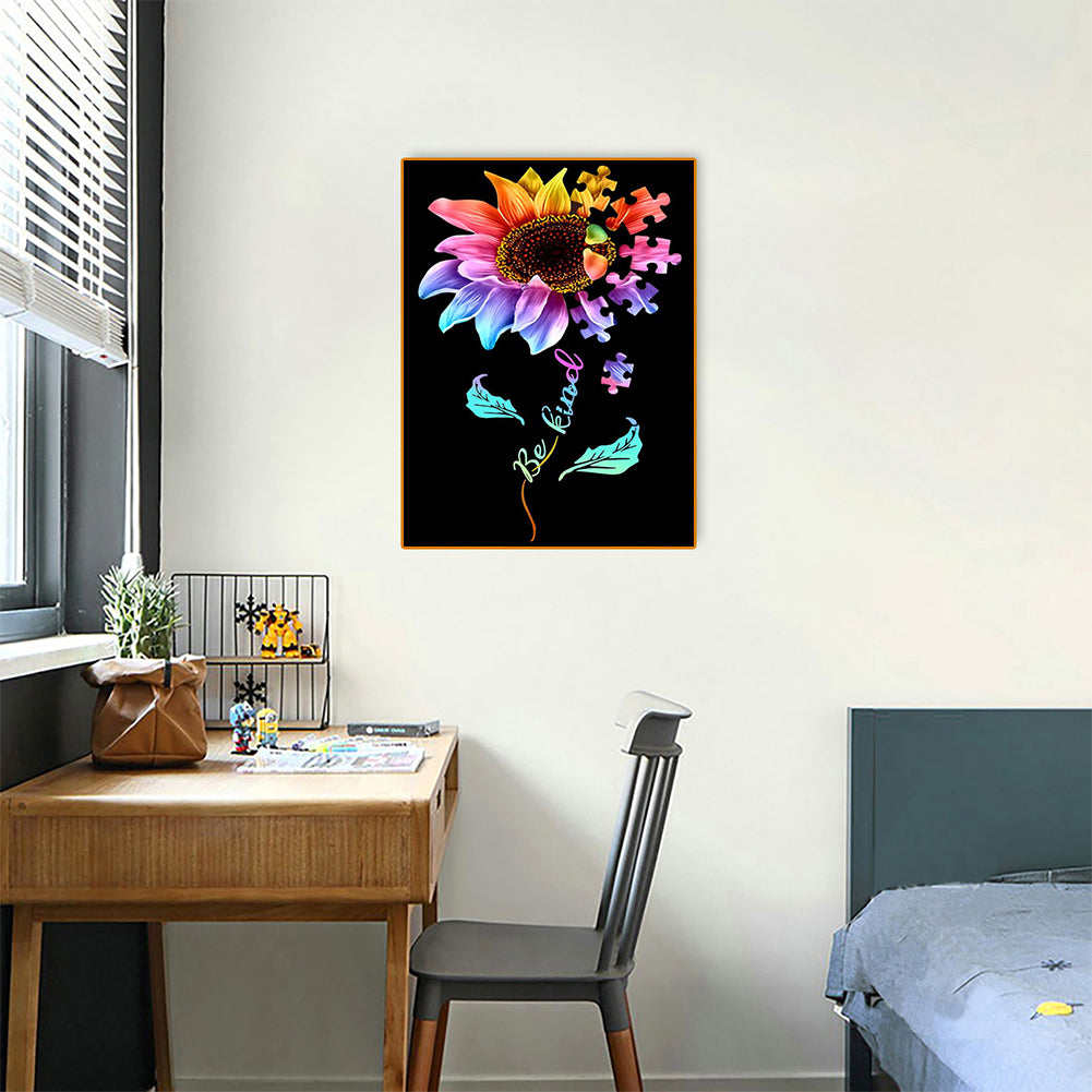 Colorful Flower Butterfly - Full Round Drill Diamond Painting 30*40CM