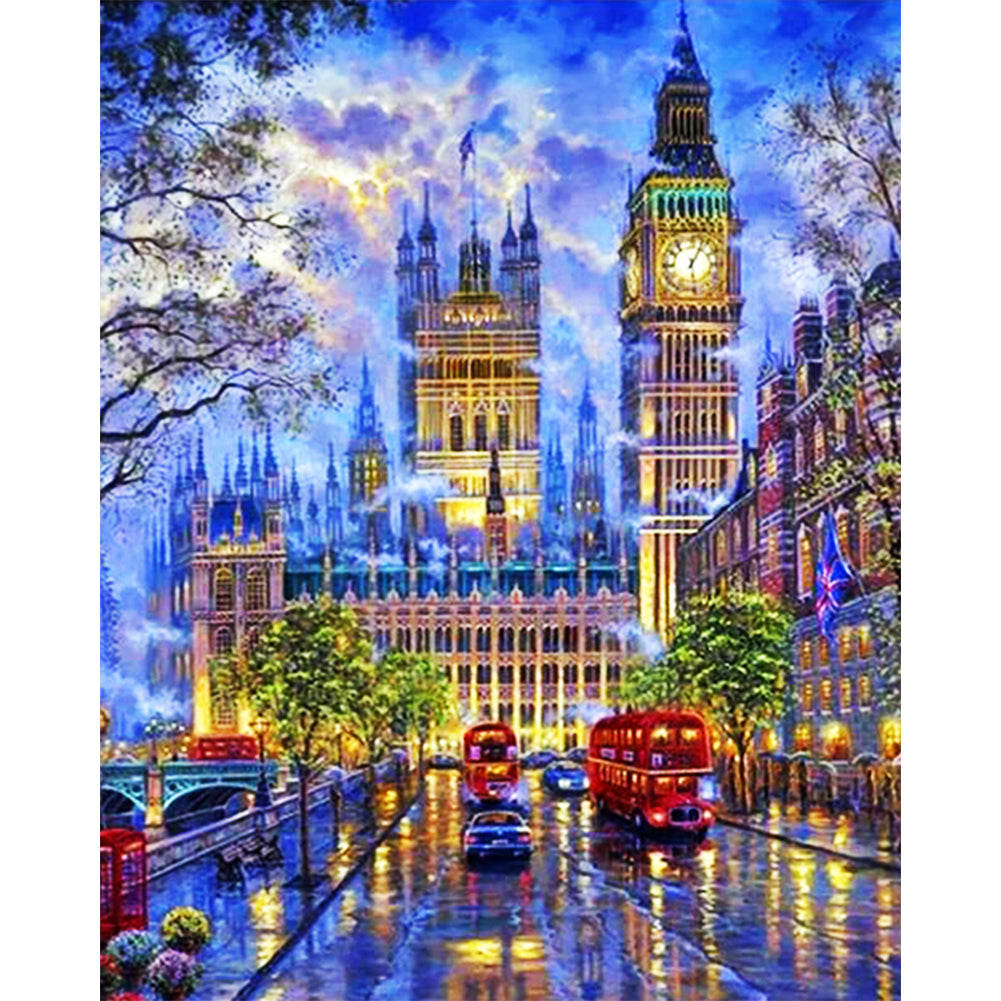 City ??Street View - Full Round Drill Diamond Painting 40*50CM