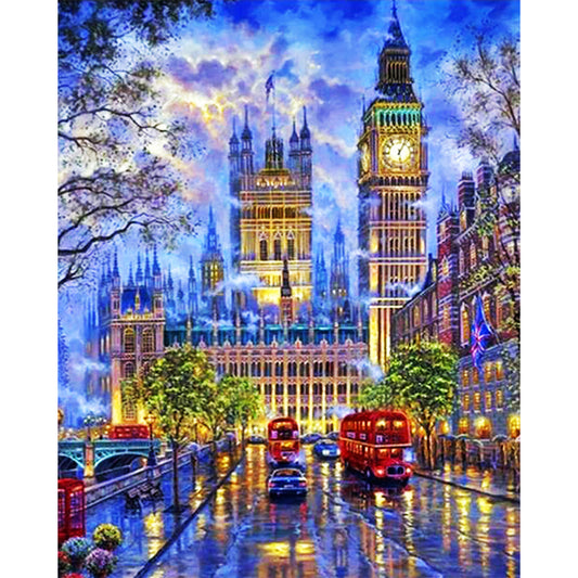 City ??Street View - Full Round Drill Diamond Painting 40*50CM