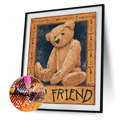 Cartoon Bear - Full Round Drill Diamond Painting 50*60CM