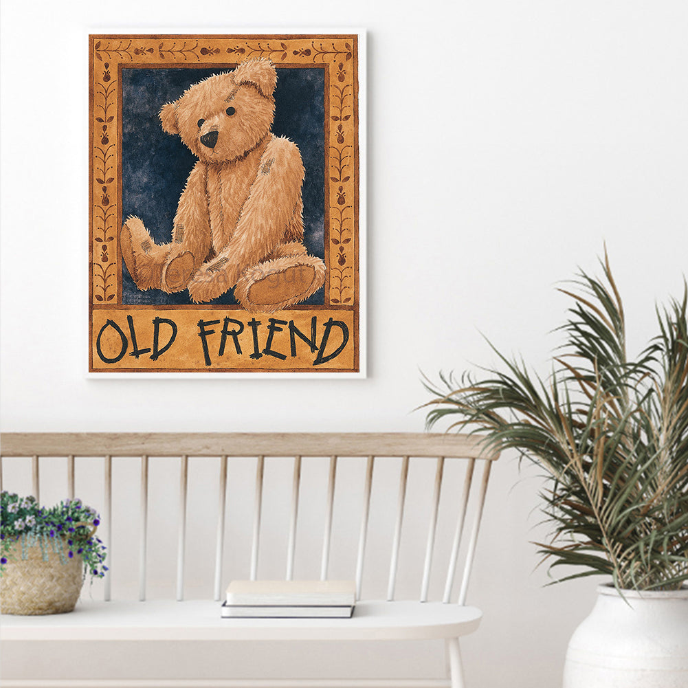 Cartoon Bear - Full Round Drill Diamond Painting 50*60CM