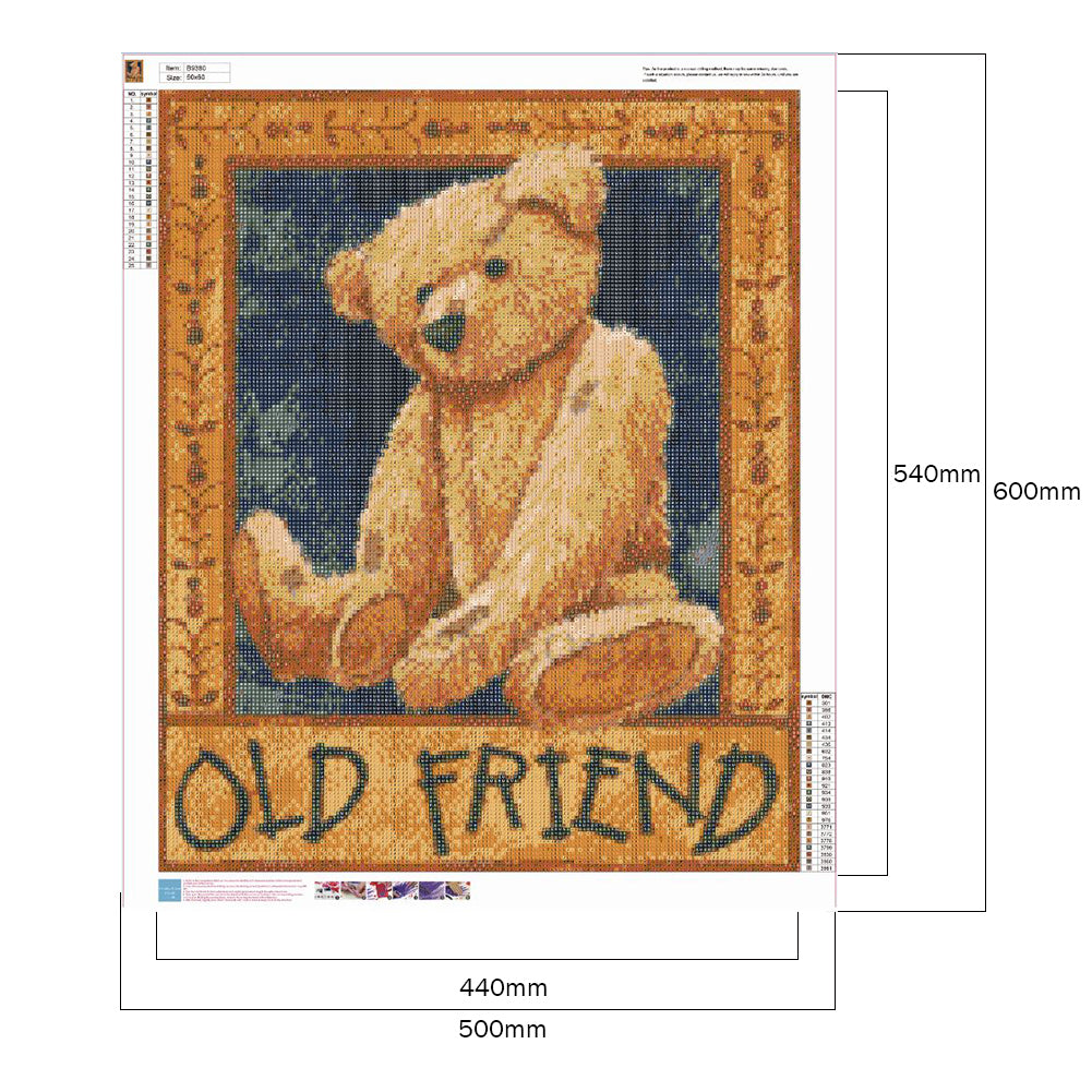 Cartoon Bear - Full Round Drill Diamond Painting 50*60CM