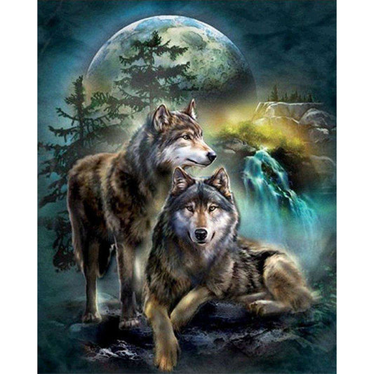 Wolf - Full Round Drill Diamond Painting 50*60CM