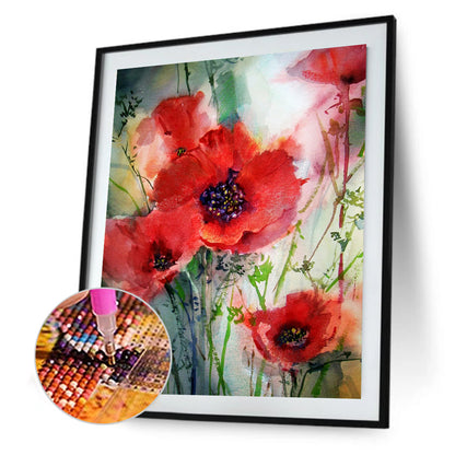 Flower - Full Square Drill Diamond Painting 30*40CM