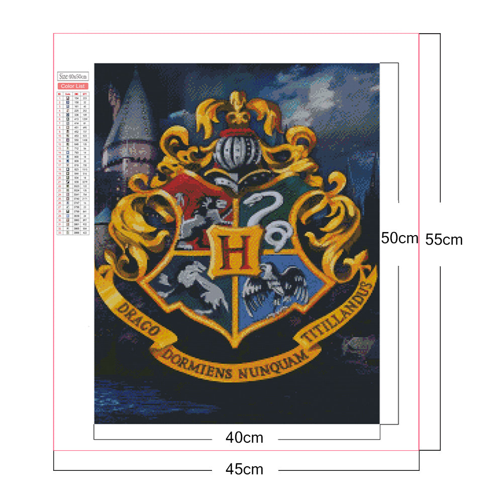 Harry Potter Badge - Full Square Drill Diamond Painting 40*50CM