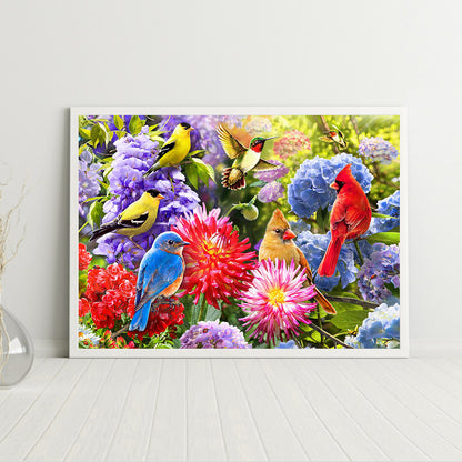 Birds And Flowers 40*30CM(Canvas) Full Round Drill Diamond Painting