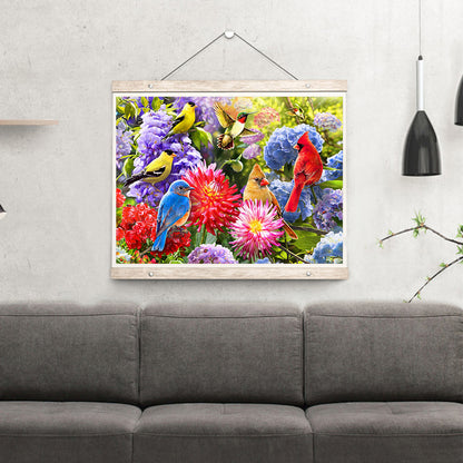 Birds And Flowers 40*30CM(Canvas) Full Round Drill Diamond Painting