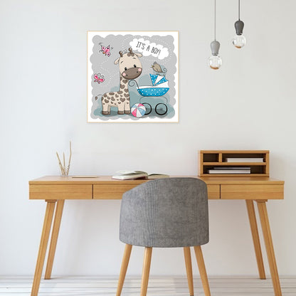 Baby Car Cartoon Animal 30*30CM(Canvas) Full Round Drill Diamond Painting