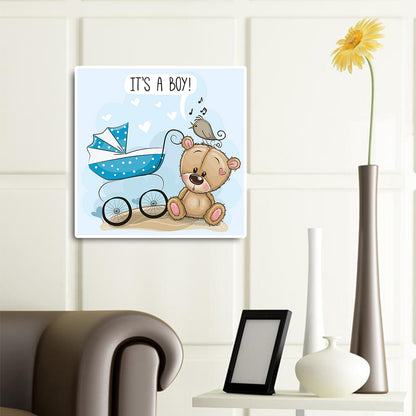 Baby Car Cartoon Animal 30*30CM(Canvas) Full Round Drill Diamond Painting