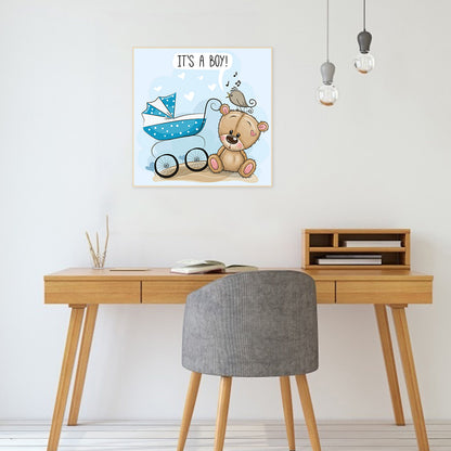 Baby Car Cartoon Animal 30*30CM(Canvas) Full Round Drill Diamond Painting