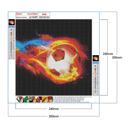 Football 30*30CM(Canvas) Full Round Drill Diamond Painting