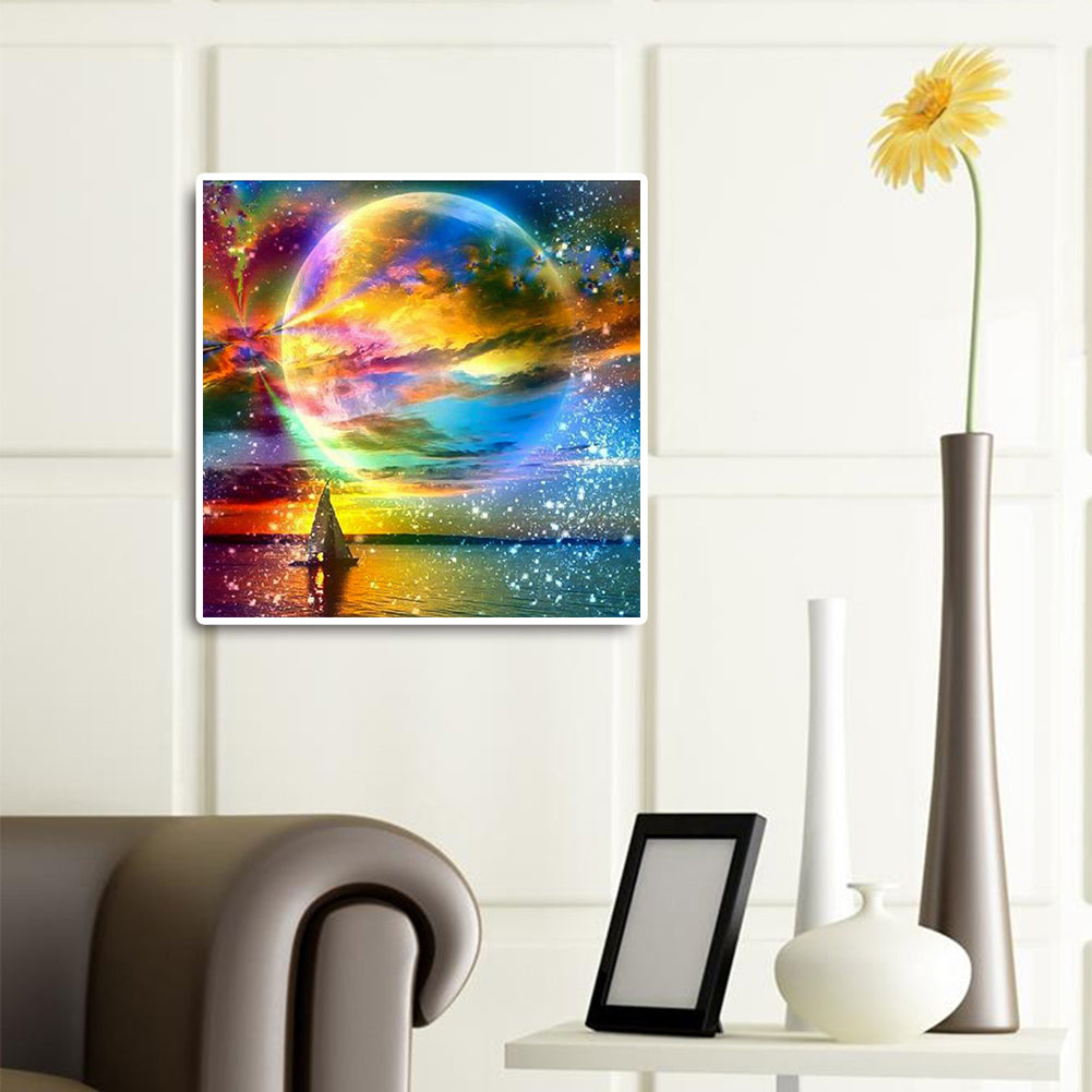 Beautiful Water Polo Scenery 30*30CM(Canvas) Full Round Drill Diamond Painting