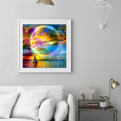 Beautiful Water Polo Scenery 30*30CM(Canvas) Full Round Drill Diamond Painting