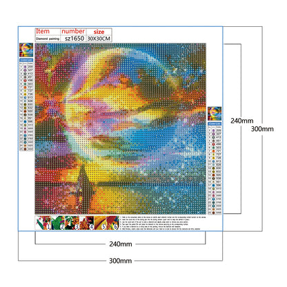 Beautiful Water Polo Scenery 30*30CM(Canvas) Full Round Drill Diamond Painting