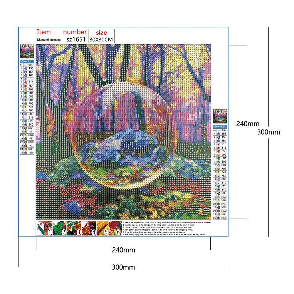 Beautiful Water Polo Scenery 30*30CM(Canvas) Full Round Drill Diamond Painting