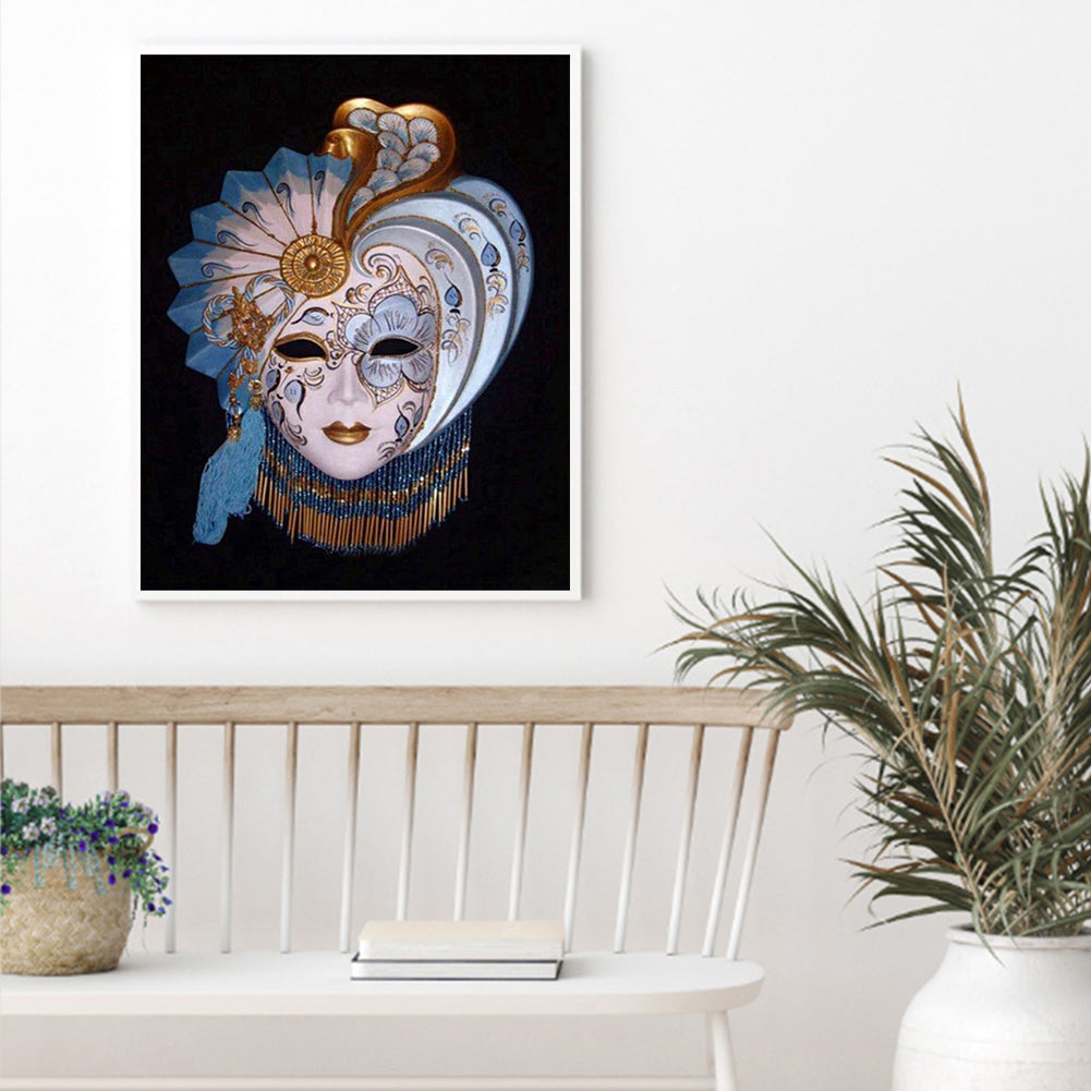 Mask 40*50CM(Canvas) Full Round Drill Diamond Painting