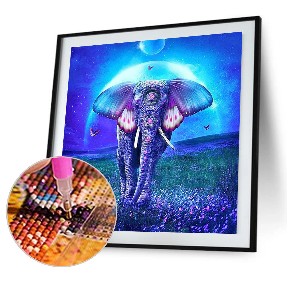 Elephant 30*30CM(Canvas) Full Round Drill Diamond Painting