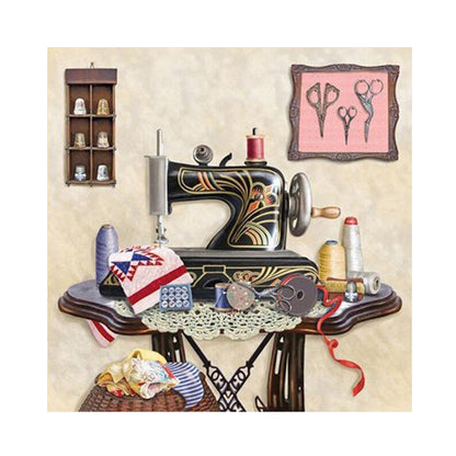 Sewing Machine 30*30CM(Canvas) Full Round Drill Diamond Painting
