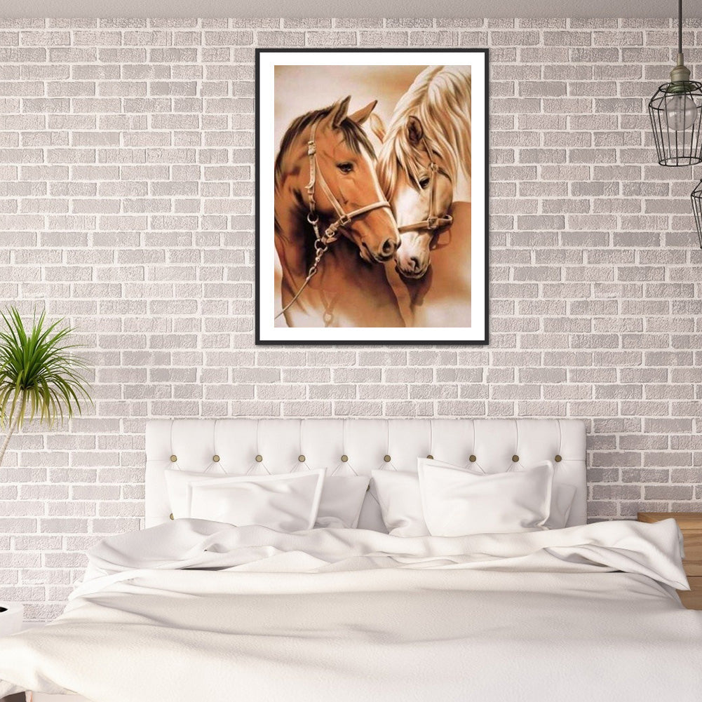 Horse 40*50CM(Canvas) Full Round Drill Diamond Painting