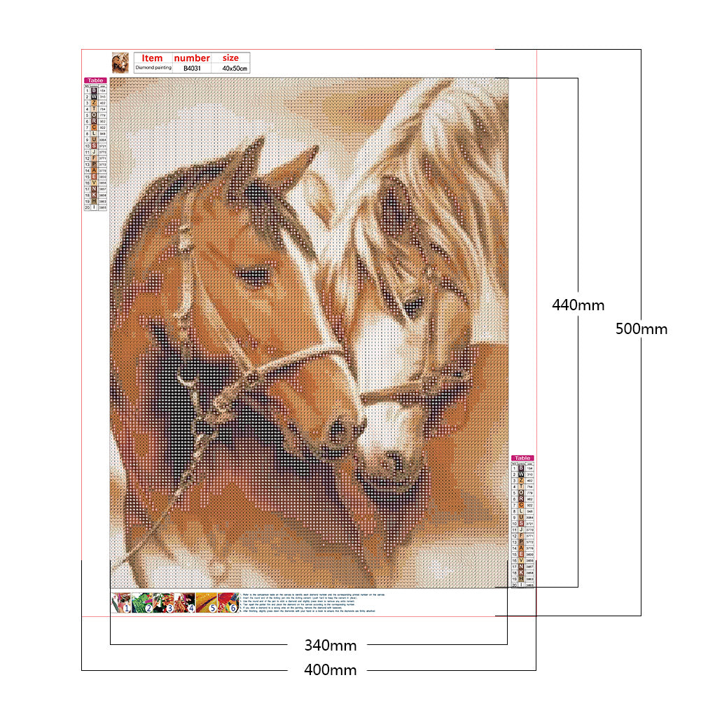 Horse 40*50CM(Canvas) Full Round Drill Diamond Painting