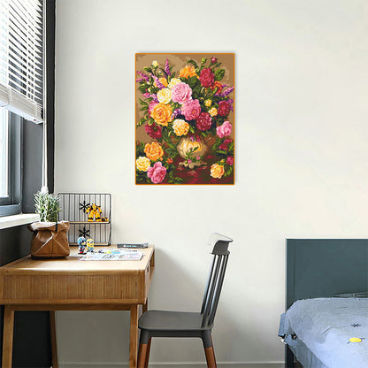 Vase 30*40CM(Canvas) Full Round Drill Diamond Painting