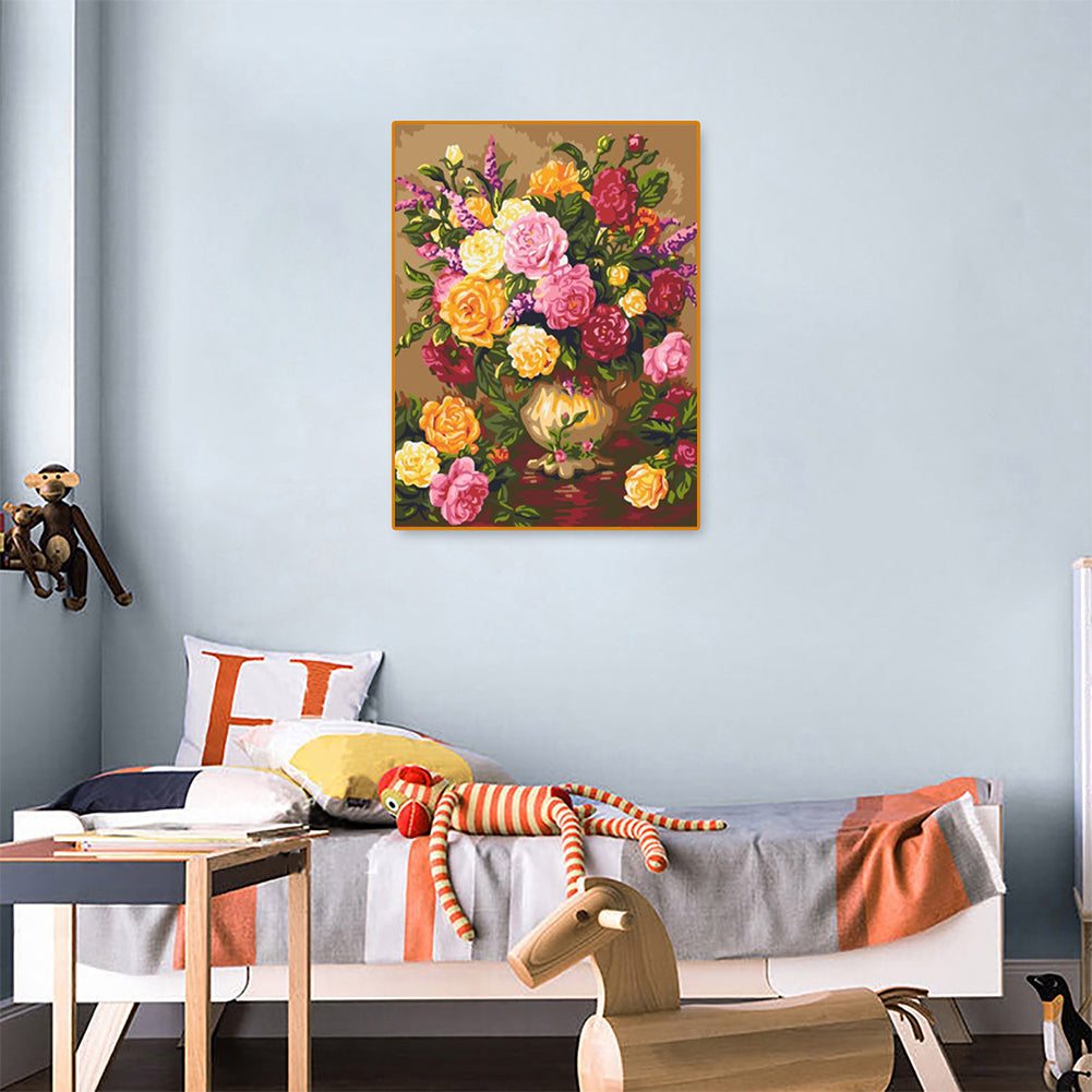 Vase 30*40CM(Canvas) Full Round Drill Diamond Painting