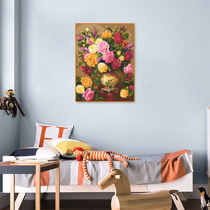 Vase 30*40CM(Canvas) Full Round Drill Diamond Painting