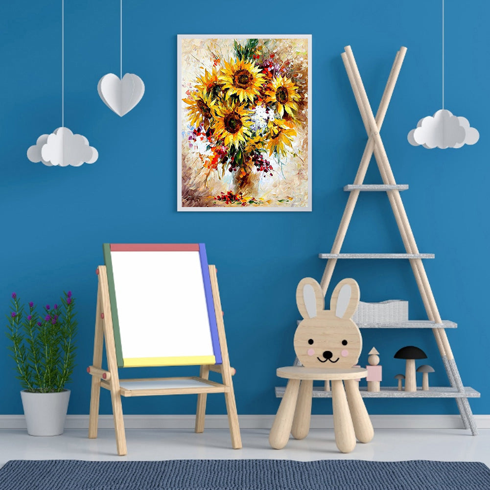 Vase 30*40CM(Canvas) Full Round Drill Diamond Painting