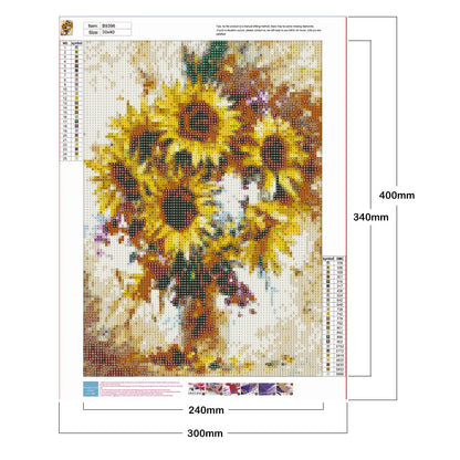 Vase 30*40CM(Canvas) Full Round Drill Diamond Painting