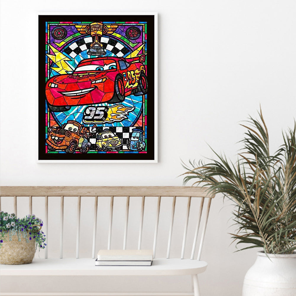 Cartoon Car 50*60CM(Canvas) Full Round Drill Diamond Painting