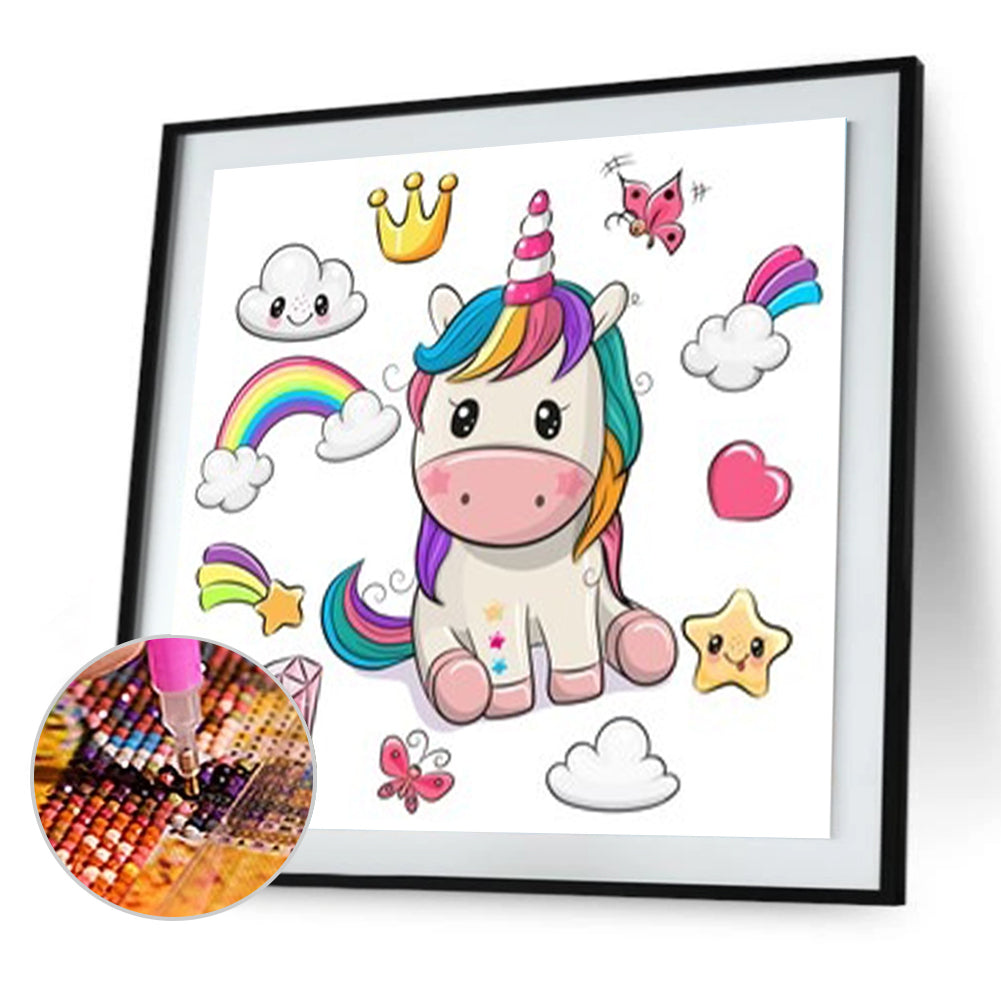 Unicorn 30*30CM(Canvas) Full Round Drill Diamond Painting