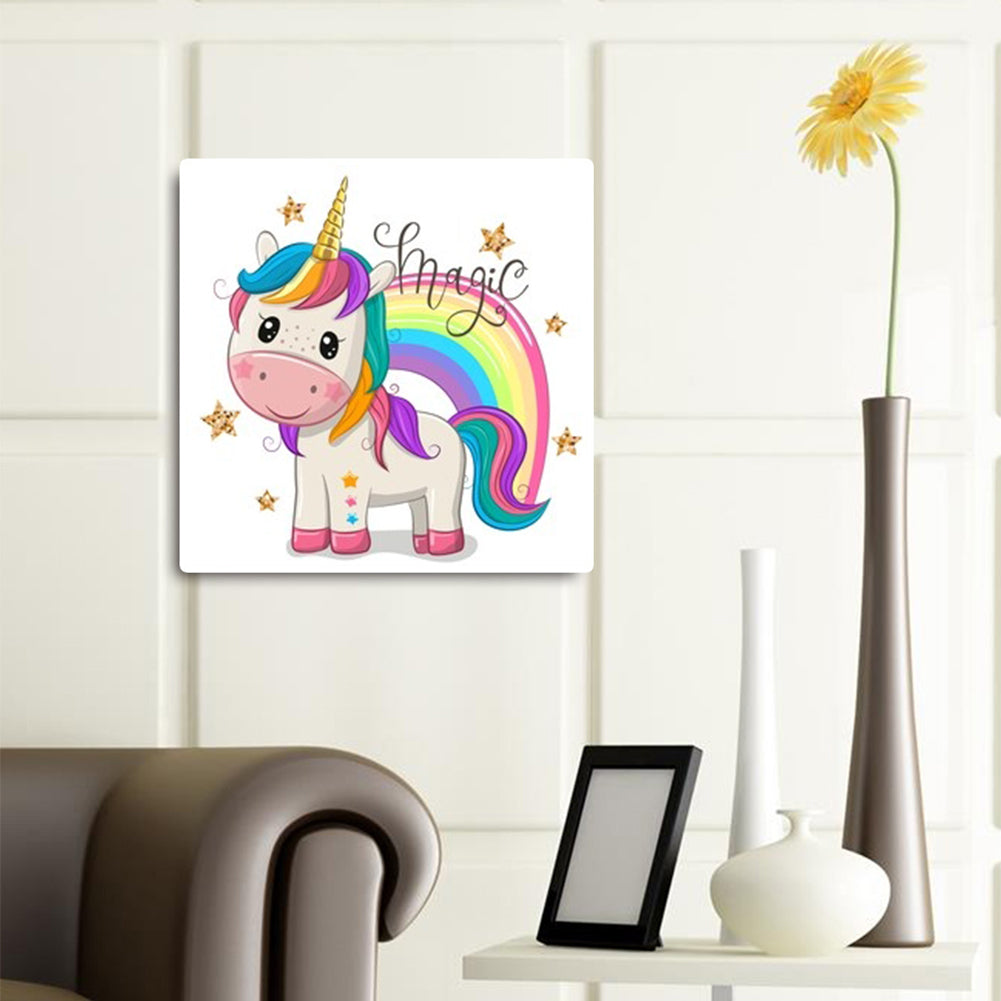 Unicorn 30*30CM(Canvas) Full Round Drill Diamond Painting