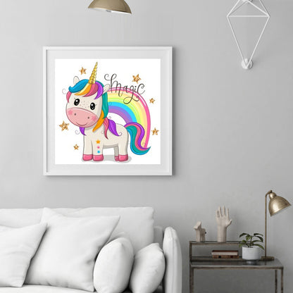 Unicorn 30*30CM(Canvas) Full Round Drill Diamond Painting