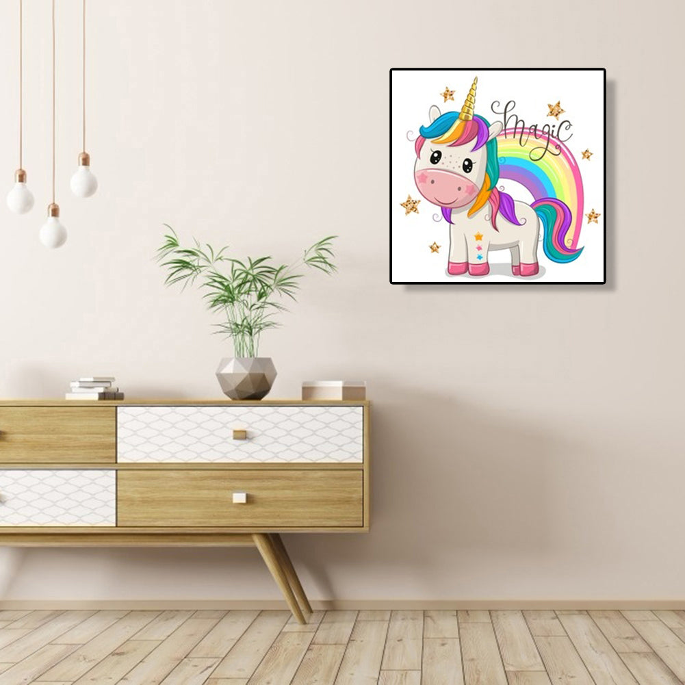 Unicorn 30*30CM(Canvas) Full Round Drill Diamond Painting