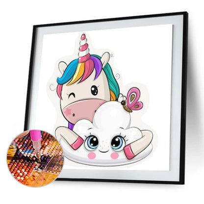 Unicorn 30*30CM(Canvas) Full Round Drill Diamond Painting