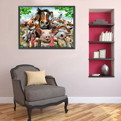 Animal Party 40*30CM(Canvas) Full Round Drill Diamond Painting