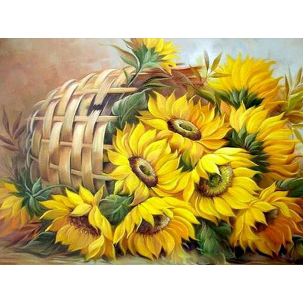 Sunflower 40*30CM(Canvas) Full Round Drill Diamond Painting