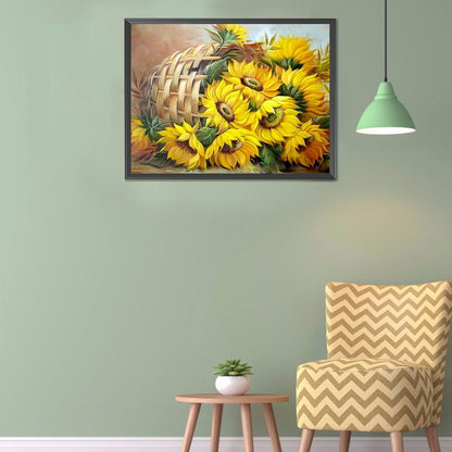 Sunflower 40*30CM(Canvas) Full Round Drill Diamond Painting