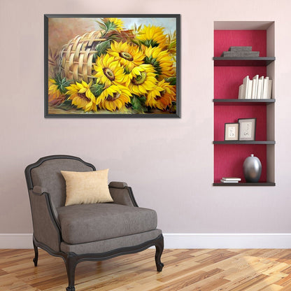 Sunflower 40*30CM(Canvas) Full Round Drill Diamond Painting