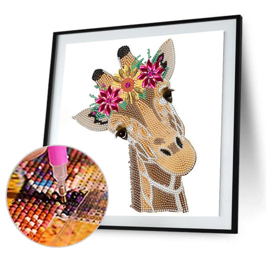 Giraffe 30*30CM(Canvas) Special Shaped Drill Diamond Paiting